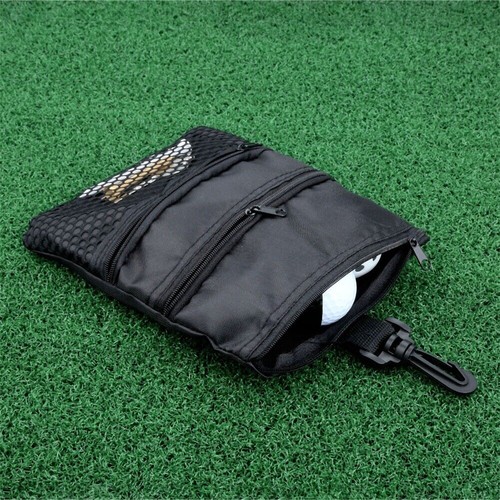 Canvas Golf Ball Bag Pouch Multi Pocket Strong Storage Bag Golf Sport Accessory - Picture 2 of 12