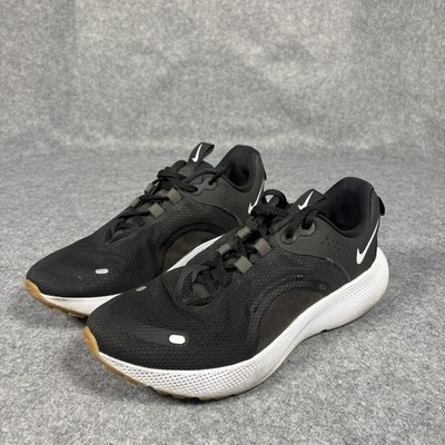 Nike React Miler 3 Running Shoes 10 Black White Gum Sole React Foam Cushioning