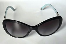 Tiffany Co Sunglasses Italy TF4059 8015/T5 Womens Black Cat Eyes Damaged Lense