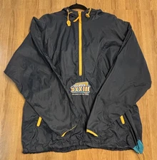 Vintage Super Bowl XXXIII Jacket Pullover Mens Large NFL Football Logo Athletic