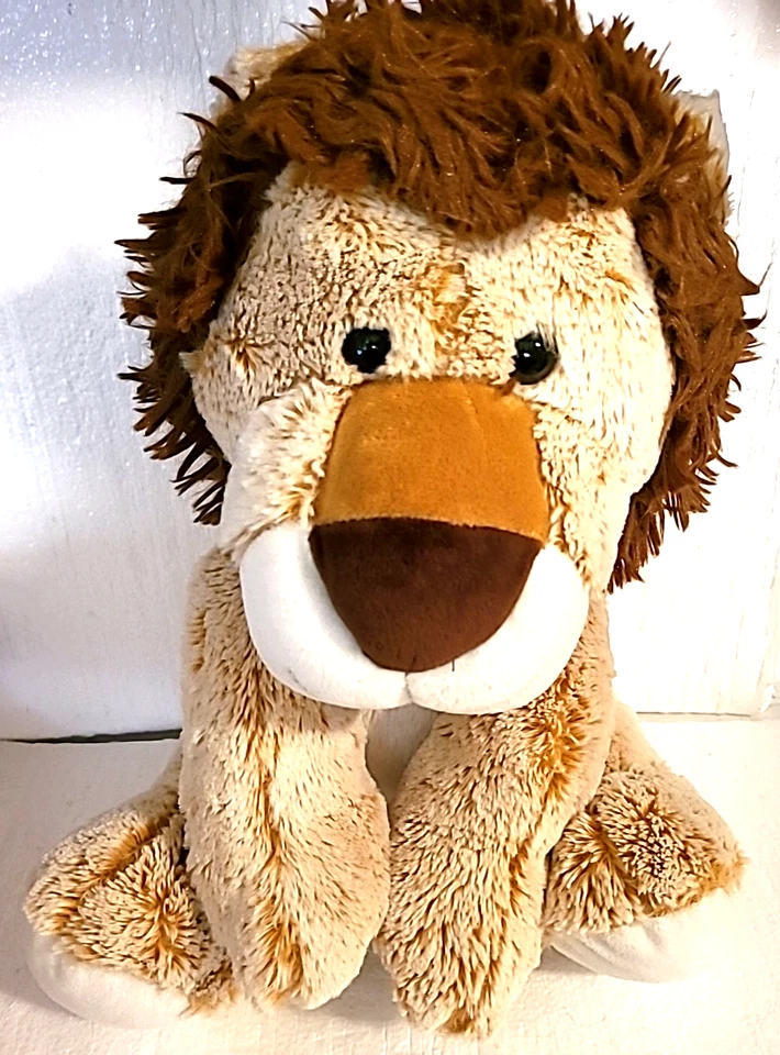Peluche León Juguete Kelly Juguetes Pequeño Peluche Marrón Blanco 2015 #Q042 18" Largo Foto 4 de 4