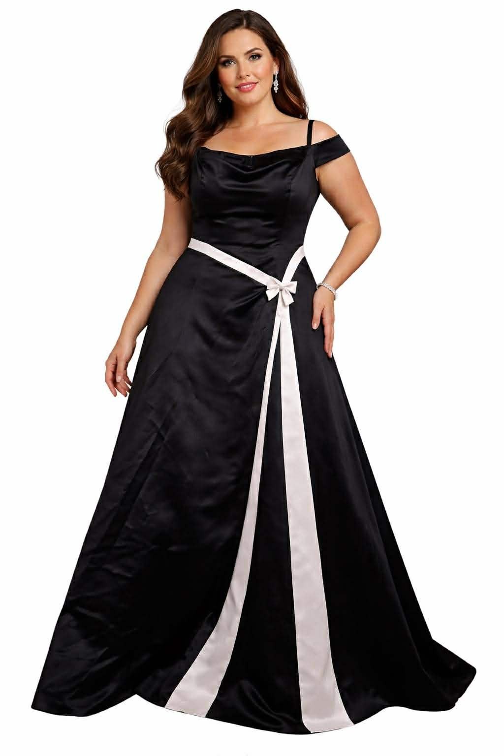 VTG 90s Y2K Jessica McClintock Formal Dress Gown 12 Satin Off-the-shoulder Black