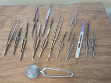 Set of 15 Used Jewelry making Tweezers and tongs, good selection, see pictures