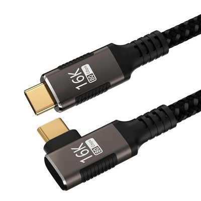 USB C Winkelkabel 90 Grad 240W 80 Gbps Thunderbolt 5 1m Schwarz 2er Set