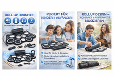 Elektronisches Schlagzeug E-Drum Set Roll Up Drum Pad USB Lautsprecher Anfänger