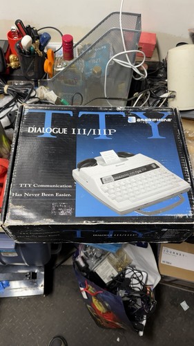 Ameriphone Dialogue III TTY Text Telephone w/ Box Manuals Vintage