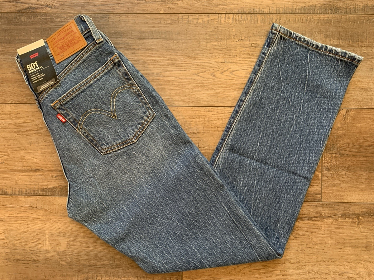 Levi's 501 Premium Women's Jeans Size 24 Medium Wash Straight Leg