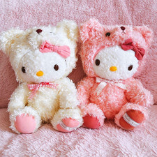 Hello Kitty Teddy Bear Costume Plush M Size 2002 Vintage Sanrio Rare Retro Tag