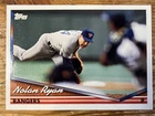 Nolan Ryan 1993 Topps 1994 Set Pre-Production Sample Baseball Card Texas Rangers