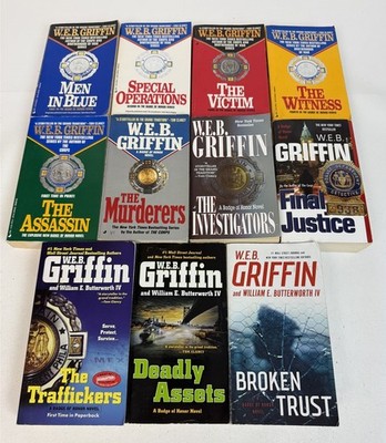 W E B Griffin Lot 11 Badge of Honor Men in Blue / Broken Trust 