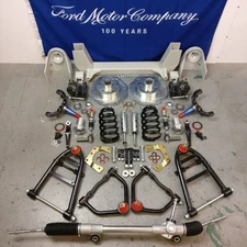 41-48 Ford Car COIL-OVER MUSTANG II IFS 2" Drop 6x5.5 Power LHD Rack hot rod