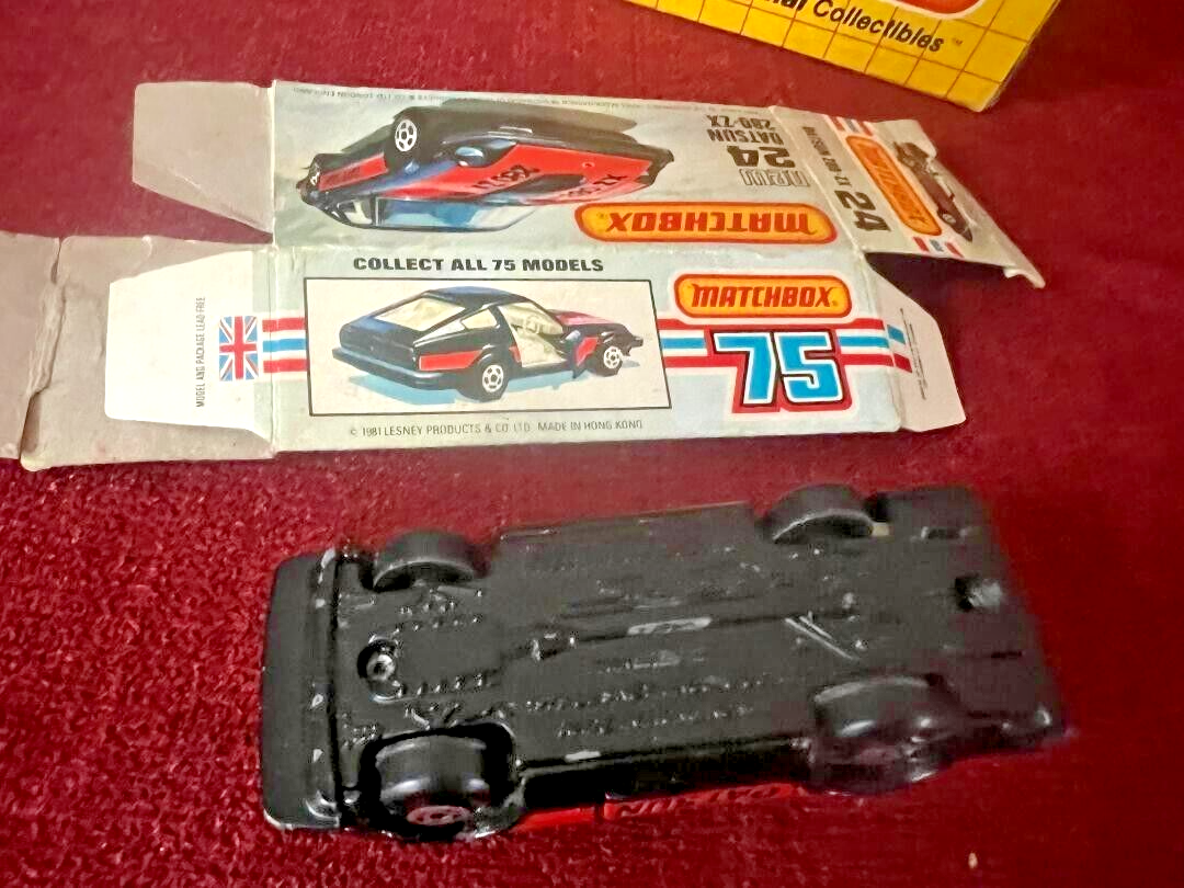 Vintage 1970s MATCHBOX 24 DATSUN 280 ZX BLACK w/ WHITE INTERIOR I