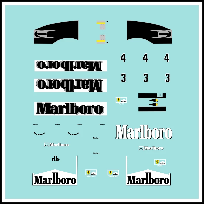 F1 Decal 1:18 Ferrari F300  Tabakwerbung Irvine / Schumacher Formel 1 - 1998 - Bild 3 von 3