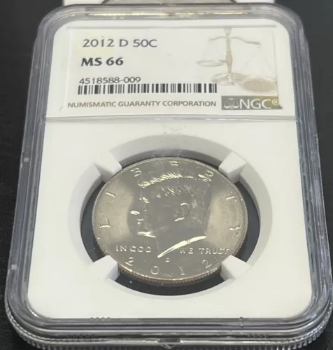 2012-D CLAD KENNEDY HALF DOLLAR NGC MS66  ACTUAL COIN #G101
