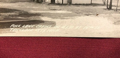 Vintage RPPC Photo Postcard Pine Lane on US 31 at 14th ST Traverse City Michigan - Imagen 2 de 4