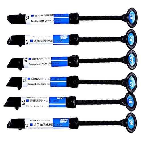 1PC Dental DENTEX Syringe Universal Light Cure Composite Resin Shade 4g 9 shades - Picture 3 of 21