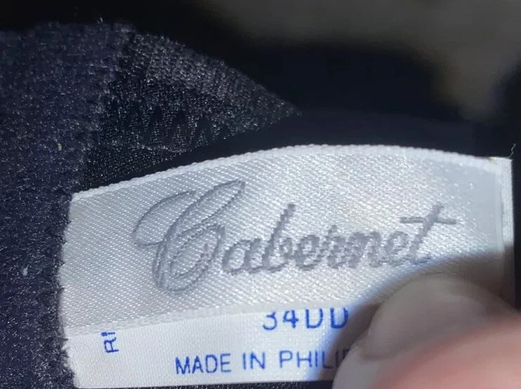 Sujetador con aros negro CABERNET 34DD 10610 correa trasera Foto 4 de 4