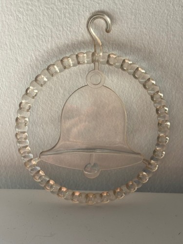 VINTAGE CHRISTMAS SELCO HARD PLASTIC ORNAMENT BELL