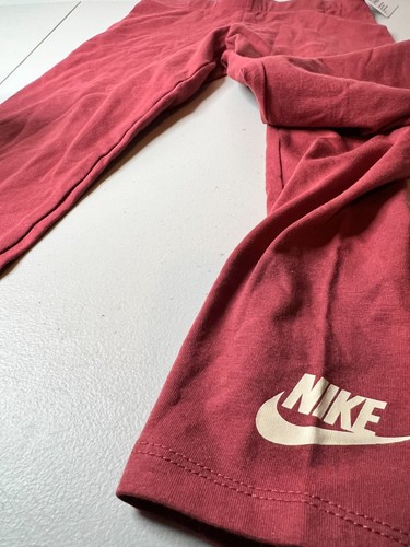 Nike Legging Girls Large Red Solid Yoga Running Athletic Skinny High Waisted - Picture 3 of 6