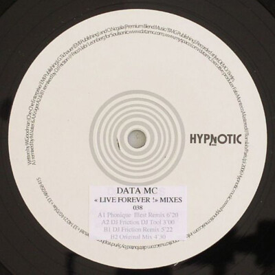 Data MC - Live Forever ! (Mixes) (12'') (Very Good (VG)) - 1710546625