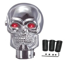 Chrome Skull Gear Shift Knob Manual Lever Stick Eyes Led Lights Universal Chrome Skull Gear Shift Knob Manual Lever Stick Eyes Led Lights Universal
