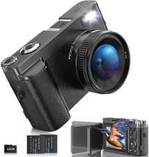 4K Digital Camera for Photography, Autofocus 48MP Vlogging Camera with 32GB Card