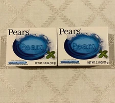 2 Unilever Pears Mint Extract Dermatologists Tested Mint Soap 3.5oz