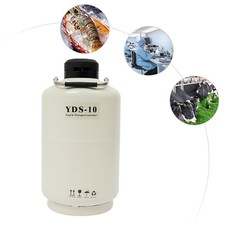 10L Liquid Nitrogen Tank, Cryogenic Container, 0.03Gal/Day Evaporation, Portable