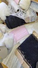30m - 50m - 100m Assorted Pretty Bundles Lace Trims White Cream Black Blue Pink