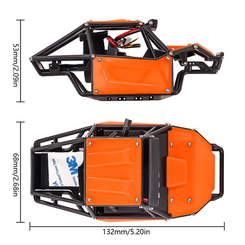 INJORA Rock Buggy Body Shell for SCX24 C10 JLU Bronco Base Camp 4Runner - Picture 2 of 25