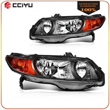 For 2006-2011 Honda Civic Coupe 2Door 1.8L 2.0L Headlights Assembly Left+Right