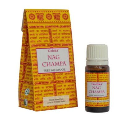 Nag Champa Aroma Oil (10 ml) by Goloka - Scented Oil for Warmers and Diffusers