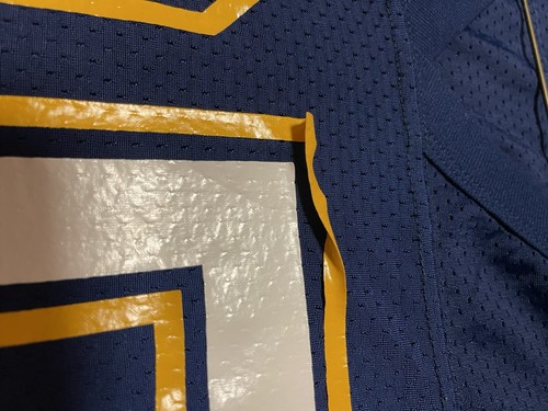 Vintage 90s Russell Athletic San Diego Chargers #25 NFL Jersey Game Cut V. Glenn - Picture 4 of 5