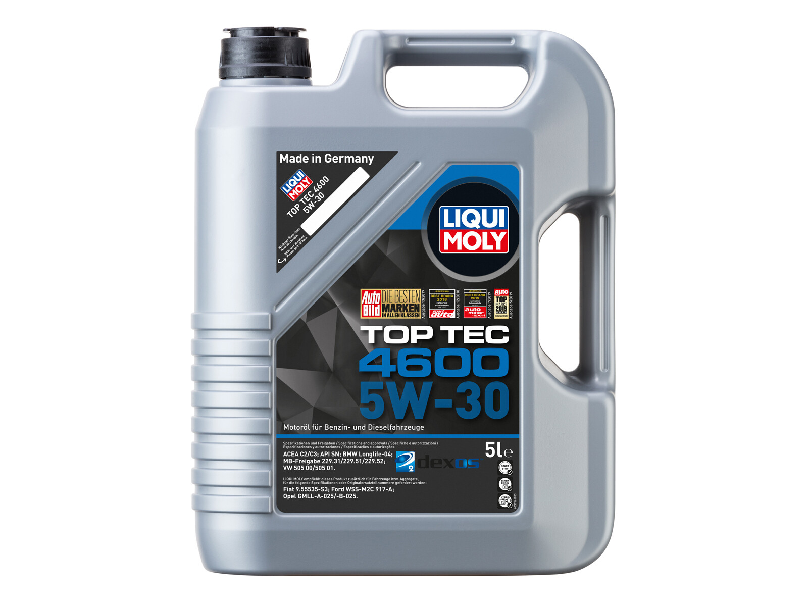 Aceite de motor Liqui Moly Top Tec 4600, 5W-30, bidón de 5 litros - Art.Nr. 3756