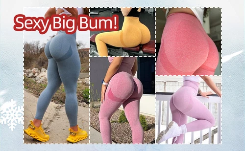 Women Anti Cellulite Yoga Pants High Waist PUSH UP Leggings Workout Trousers Gym - Picture 5 of 23