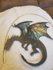 ACRYLIC DRAGON SHAPED SUN CATCHER   5.9" X 5.62 INCH