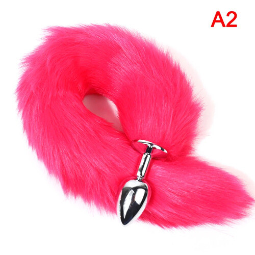 Sexy Metal Butt Plug Tail Set Kit For Couple Cosplay Anal Butplug