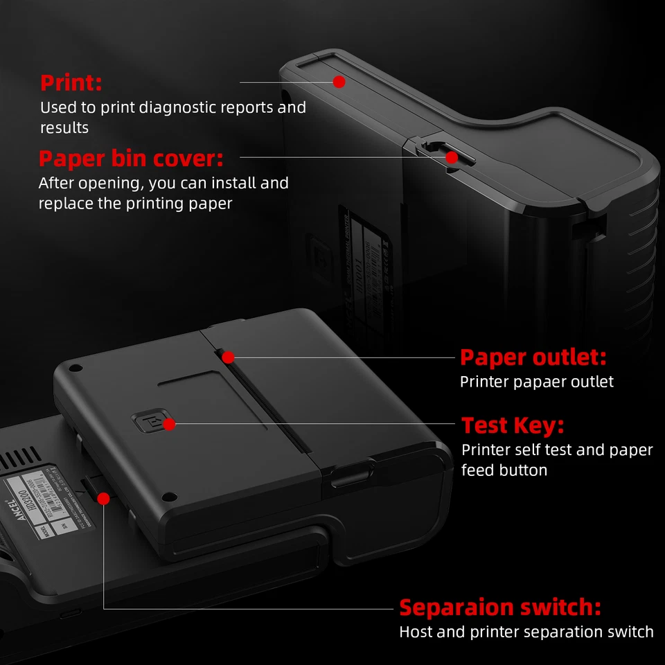 ANCEL HD Series Exclusive Printer for HD3300 HD3400 HD3500 HD3600 Truck Scanner - Image 4 of 4