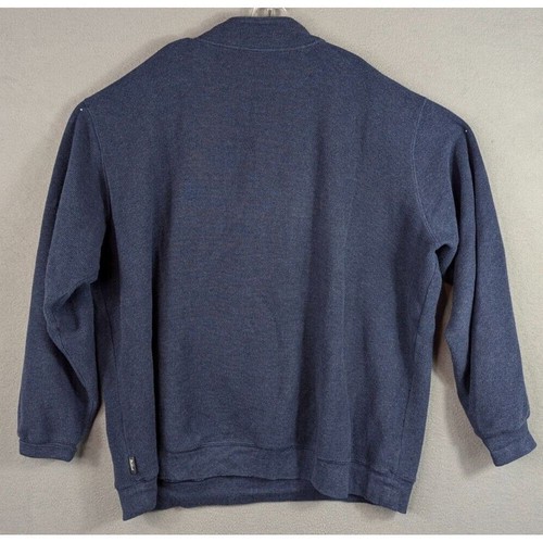 Woolrich Pullover Sweatshirt Half Zip Mock Neck Preppy Cotton Nvy Blue Herren 2XL - Bild 3 von 9