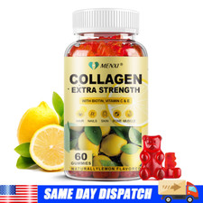 Premium Collagen Gummies Hydrolyzed Anti-Aging With Biotin,Vitamin C, Zinc