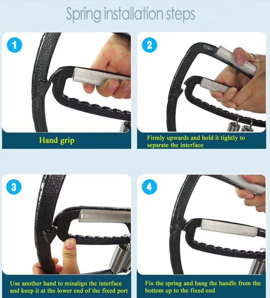 Super Gripper, 50-1000Lb Antebrazo Ajustable Agarre Pesado Agarre de Mano Fuerza Tra Foto 4 de 4