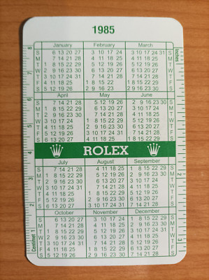 Rolex Calendar 1985/1986 green model in good condition