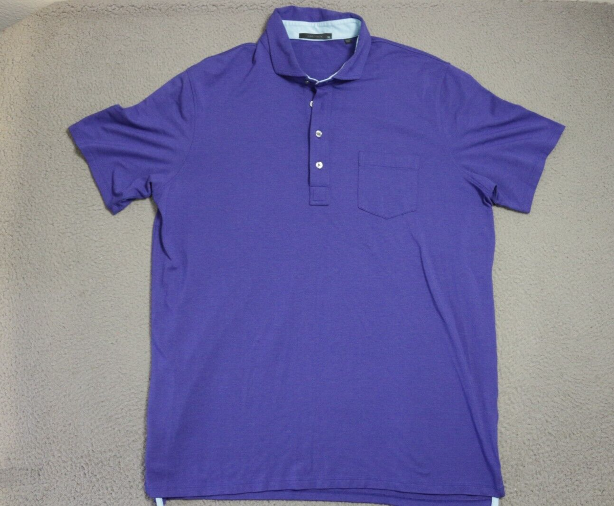 Greyson Polo Button Up Shirt Mens Extra Large Blue One Pocket Golf