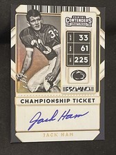 2020 Contenders Draft Picks Jack Ham Championship Ticket Auto One Of One (1/1)