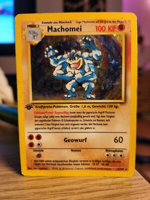 Pokémon Karte / card - Machamp Machomei 8/102 Holo - Base Set - 1. Edition