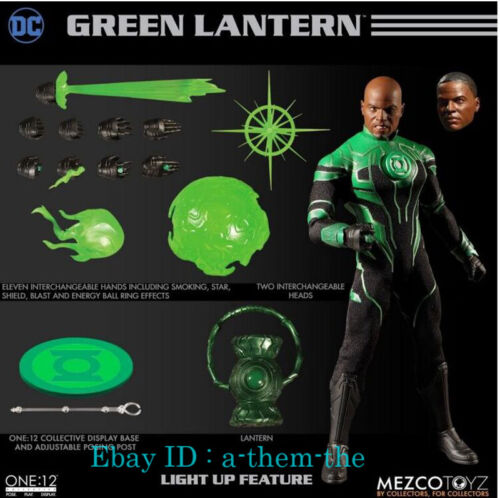 MEZCO TOYS THE ONE:12 Lanterna Verde John Stewart Figura 1/12° 6"" Nuovo stock giocattoli - Foto 1 di 10