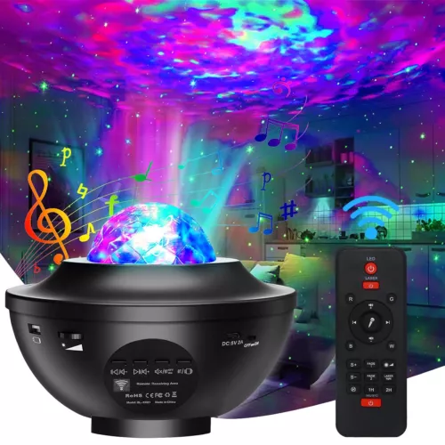 LED Sternenhimmel Projektor Galaxy Lampe mit Timer/Remote/Bluetooth Lautsprecher - Bild 6 von 13