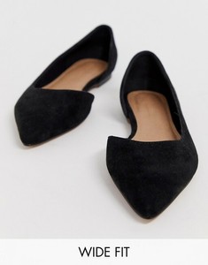 wide black ballet flats