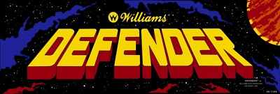 Defender Arcade Marquee 6'' x 18'' Metal Sign