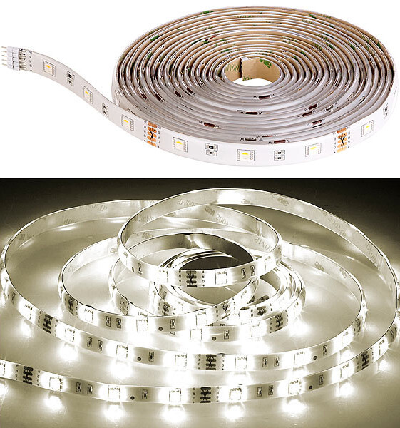 Bande LED pour éclairage indirect réglable Luminea Home 5m